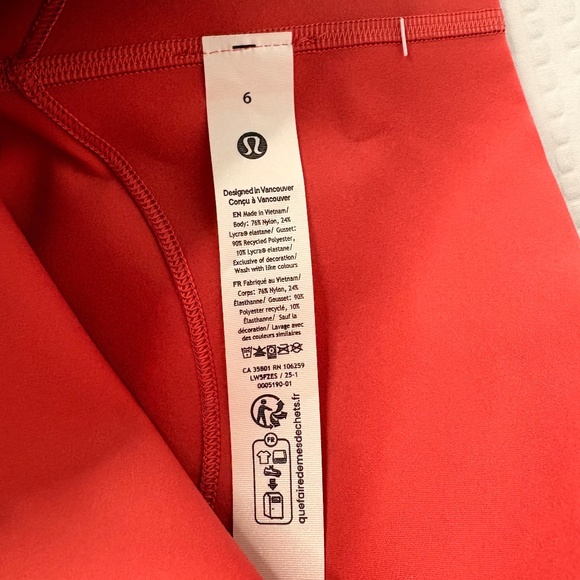 NWT LULULEMON Glow Up High-Rise Tight 25" SZ. 6 Desert Red - Picture 6 of 6